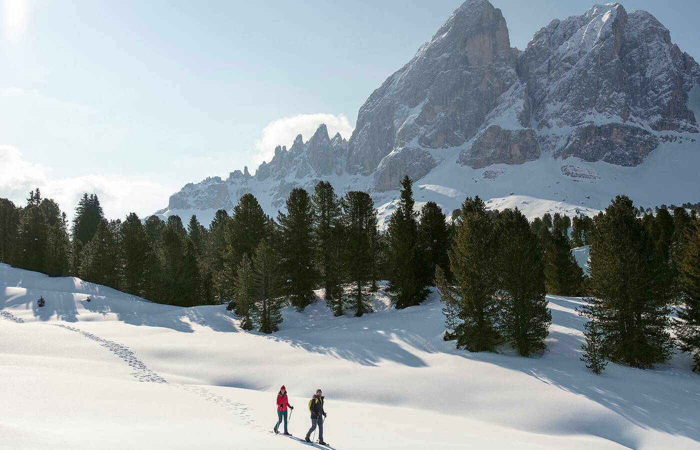 Hike winter to the Gampenalm